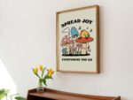 Groovy Mushroom Print, Retro Cottagecore Wall Art, Happy Kids Room Poster, Trendy 70s Nursery Print, Wall Decor, Positive Quote, UNFRAMED - Image 4