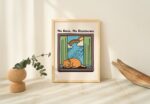 Retro Cat Wall Print, Vintage Minimalist Illustration, A3 A4 A2 Prints, Emerald Green Poster, Positive Quote Wall Decor, Positive, UNFRAMED - Image 4