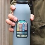 Amsterdam Netherlands Sticker | City & Travel | Waterproof, Vinyl, Dishwasher Safe | Luggage, Toiletry Bag, Water Bottle, Organizers - Image 2