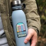 Amsterdam Netherlands Sticker | City & Travel | Waterproof, Vinyl, Dishwasher Safe | Luggage, Toiletry Bag, Water Bottle, Organizers - Image 5