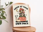 Retro Quote Wall Print, Orange Green Wall Art Illustration, Groovy Wall Decor Gift, Large Classroom Art Print, Office Art Poster, UNFRAMED - Image 6