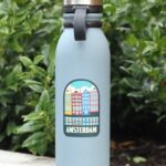 Amsterdam Netherlands Sticker | City & Travel | Waterproof, Vinyl, Dishwasher Safe | Luggage, Toiletry Bag, Water Bottle, Organizers - Image 6