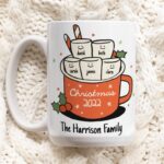 Custom Christmas Family Mug, Hot Chocolate Ceramic Cup Personalized, Christmas 2022 Family Mug, Group Mug, Family Holiday present, Xmas Gift