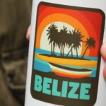 Belize Sticker | City & Travel Stickers | Waterproof, Vinyl and Dishwasher Safe | Laptop, Water bottle, Luggage, Tumbler - Image 3