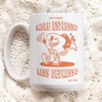 Retro Coffee Mug, More Espresso Mug, Coffee Art Mug, Coffee Lover Gift Idea, Funny Retro Quote, Office Gift Mug, Aesthetic Ceramic Cup