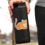 Orange Tabby Cat Sticker | Cute Cartoon Kitten Vinyl | Waterproof Pet Sticker - Image 7