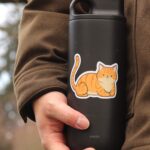 Orange Tabby Cat Sticker | Cute Cartoon Kitten Vinyl | Waterproof Pet Sticker - Image 6