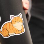 Orange Tabby Cat Sticker | Cute Cartoon Kitten Vinyl | Waterproof Pet Sticker - Image 9