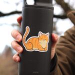 Orange Tabby Cat Sticker | Cute Cartoon Kitten Vinyl | Waterproof Pet Sticker - Image 3