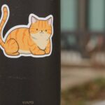 Orange Tabby Cat Sticker | Cute Cartoon Kitten Vinyl | Waterproof Pet Sticker - Image 8