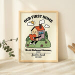 CUSTOM Home Owner Gift, Housewarming Gift, Our First Home Sign, Home Sweet Home Print, Couples Wedding Gift, Realtor Closing Gift, UNFRAMED