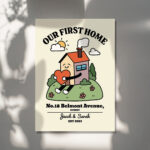 CUSTOM Home Owner Gift, Housewarming Gift, Our First Home Sign, Home Sweet Home Print, Couples Wedding Gift, Realtor Closing Gift, UNFRAMED - Image 4