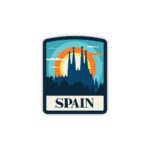 Spain Sticker | City & Travel Sticker | Waterproof, Vinyl and Dishwasher Safe | Laptop, Water bottle, Luggage, Tumbler
