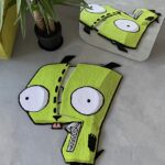 Transforming Cartoon character, Custom Cartoon Invader  Rug - Handcrafted Sci-Fi Tribute, non-slip rug, Alien custom rug