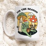 Cute Frog Christmas Mug, Festive Tis the Season Christmas Cup, Hot Chocolate Mug, Xmas Eve Box Filler, Boy Girl Xmas Secret Santa, Mug Gifts