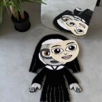 Transforming Handmade Halloween Nun Rug, Gift idea home decor, Ready to Ship!