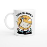 Rollerskating Goose Cottagecore Coffee Mug, Just Roll With It Quote, Retro 80s Teacher Cup, Hippie Office Gifts, Unique Mug, Novelty Gift - Image 6