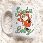Christmas Santa Mug, Retro Christmas Mug, Hot Chocolate Mug, Christmas Eve Box Filler, Boy Girl Xmas Secret Santa, Festive Ceramic Cup