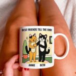 Custom Cats Best Friend Mug, Bestie Ceramic Cup Personalized, Best Friend Friendship mug, Friends Mug, Birthday present, Christmas Gift - Image 5