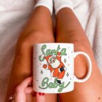 Christmas Santa Mug, Retro Christmas Mug, Hot Chocolate Mug, Christmas Eve Box Filler, Boy Girl Xmas Secret Santa, Festive Ceramic Cup - Image 2