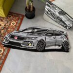 Tufted Car non-slip area rug, Boys' room garage living room decor, Boyfriend gift
