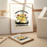 Dog and Goose Home Print, Retro Positivity Poster, Positive Posters, Labrador golden Retriever, Living Room Dorm Decor Posters, UNFRAMED - Image 2