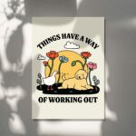 Dog and Goose Home Print, Retro Positivity Poster, Positive Posters, Labrador golden Retriever, Living Room Dorm Decor Posters, UNFRAMED - Image 4