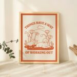 Dog and Goose Home Print, Retro Positivity Poster, Positive Posters, Labrador golden Retriever, Living Room Dorm Decor Posters, UNFRAMED - Image 6