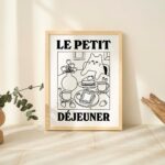 French Cafe Cat Print, Retro Drink Poster, Bistro Coffee Cake Posters, Le Petit Dejeuner Breakfast, Kitchen Decor, Unique Posters, UNFRAMED - Image 6