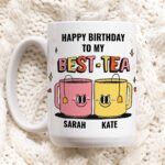 Custom Birthday Best Friend Mug, Bestie Ceramic Cup Personalized, Best Friendship mug, Friends Forever, Birthday present, Christmas Gift