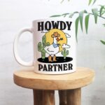 Cowboy Goose Coffee Mug, Howdy Partner Cowgirls Quote Cup, Duck Lover Gift, Western Sheriff Goose Mug, Friend Gift Idea, Silly Novelty Gift - Image 5