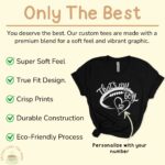 Football Mom Shirt, Custom Number Shirt for Mom, Fall Football Season Mom TShirt, Personalized Sport Team Shirt, Gameday Shirt Mom Gift - Image 4