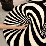 Optical illusion Tufted Rug, Mysterious rug, Living room floor mat, Gift for Him, Custom Area Rug, Abstract Rug Gift, House warming Gift - Image 2