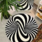 Optical illusion Tufted Rug, Mysterious rug, Living room floor mat, Gift for Him, Custom Area Rug, Abstract Rug Gift, House warming Gift - Image 9