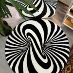 Optical illusion Tufted Rug, Mysterious rug, Living room floor mat, Gift for Him, Custom Area Rug, Abstract Rug Gift, House warming Gift - Image 5
