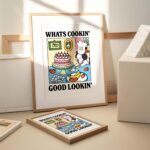 Whats Cookin Good Lookin Dog Print, Kitchen Dining Room Decor, Cute Eclectic Decor, Colordul Prints, Chef Dog Lover Poster, Large UNFRAMED - Image 2