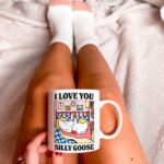 I love you Silly Goose Mug, Cute Romantic Gift Mug, Cute Ducks Mug, Girlfriend Boyfriend Gift, Artisan Handmade Coffee Cup, Romantic Gifts - Image 3