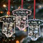 Custom Baby Birth Stats Ornament Gift For Christmas, Babys First Christmas Ornament For Christmas Tree, New Baby Announcement Christmas Gift