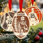 Personalized Sports Ornaments, Custom Football Player Ornament, Football Fan Gift, Personalized Football Player Keepsake, Sports Lovers Gift