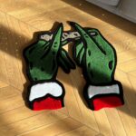 Grinch Hands Tufted Rug, Funny Christmas Decor - Image 2
