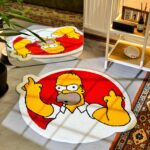 Tufted Cartoon Non-slip rug, Living room floor mat, Teenage Room Bedroom  Decor,  Cartoon Lover Gift, Fluffy Rug, Handmade Rug - Image 2