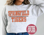 Custom Mascot Sweatshirt, School Team Sweatshirt, Personalized Sports Team Logo Sweatshirt, School Spirit Sweater, College Block Crewneck