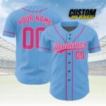 Personalized Team Name And Number Baseball Jersey,Custom Baseball Stripe Line Jersey, Baseball Jersey Uniform For Fans Baseball Lovers B93 - Image 7