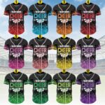 Custom Glitter Baseball Jersey with Team Name Number for Adult Kid,Custom Name Cheerleading Shirt For Cheerleader,Cheer Glitter Jersey - Image 2