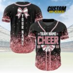 Custom Glitter Baseball Jersey with Team Name Number for Adult Kid,Custom Name Cheerleading Shirt For Cheerleader,Cheer Glitter Jersey - Image 7