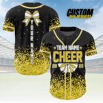 Custom Glitter Baseball Jersey with Team Name Number for Adult Kid,Custom Name Cheerleading Shirt For Cheerleader,Cheer Glitter Jersey - Image 4