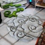 Anime themed 3D Tufted Rug, Handmade Fluffy Rug, Anime Rug, Anime Fan Gift, Plush Rug, Grey fluffy Rug