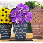 Personalized Wooden Flower Holder, Mother's Day Gift