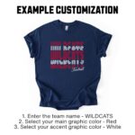 Custom Football Team Shirt, Personalized Football Mascot T Shirt, High School Football Tee,  Game Day Football Shirt, Custom Football Shirt - Image 4