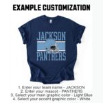Custom Football Team Shirt, Personalized Football Mascot T Shirt, High School Football Tee,  Game Day Football Shirt, Custom Football Shirt - Image 4